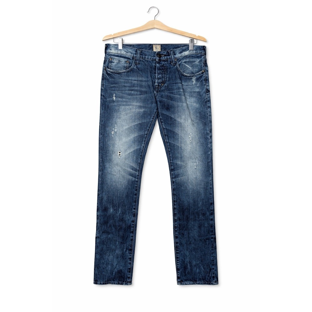 PRPS Jeans Mens 32x33 Demon Slim Fit Button Fly Distressed Denim L99P77P 2014